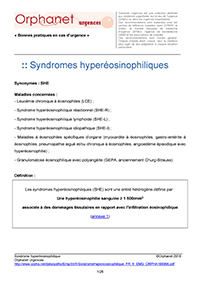 orphanet urgence SyndromeHypereosinophiliques