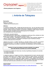 Orphanet fiche urgence ArteriteDeTakayasu