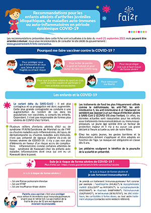 Recommandations Enfants COVID19